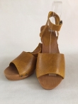 Sanita Wood Yoleen Flex Sandal Vintage Leather Mustard 459357